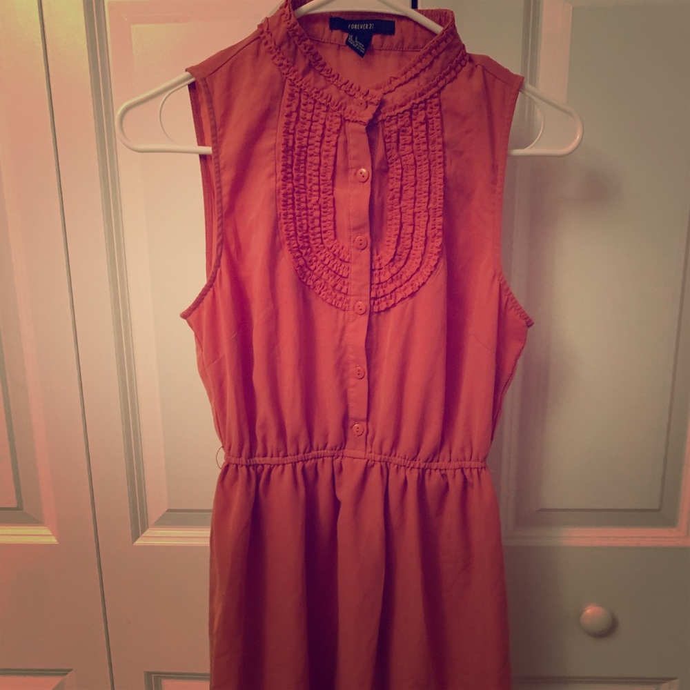 Cute forever 21 dusty rose button up dress❣️
